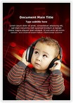 Child and Music Editable Template