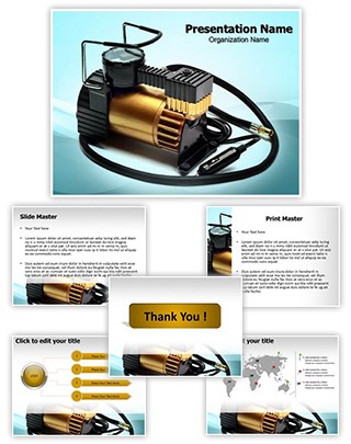 Car Air Compressor Editable PowerPoint Template