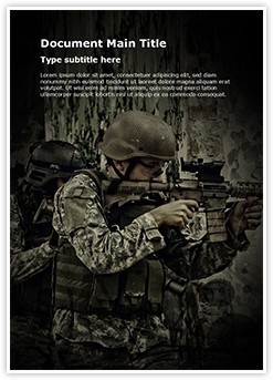 War Editable Word Template and Design