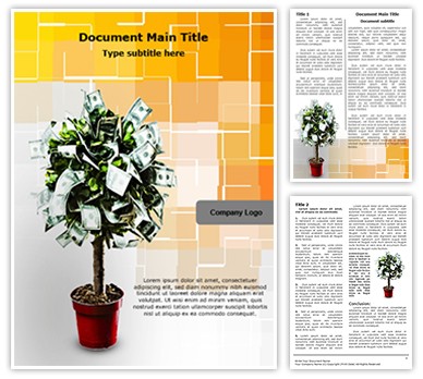 Plant with Dollars Editable Word Template