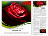 Red Rose in Dark Editable PowerPoint Template