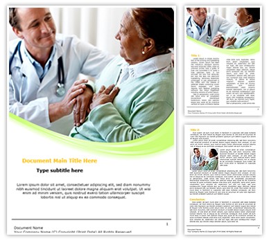 Senior Woman and Doctor Editable Word Template