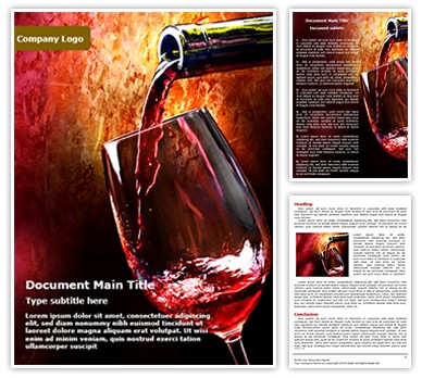 Wine Editable Word Template