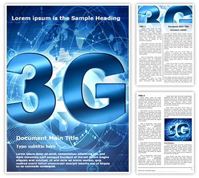 3g Technology Editable Word Template