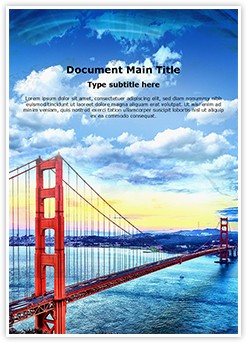 Golden Gate Bridge Editable Word Template