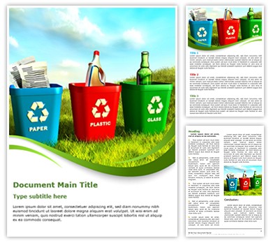 Recycling Editable Word Template