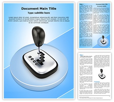 Automatic Car Shift Editable Word Template