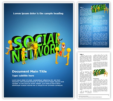 Social Network Editable Word Template