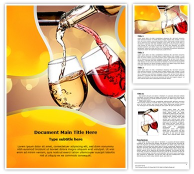 Pouring Wine Editable Word Template