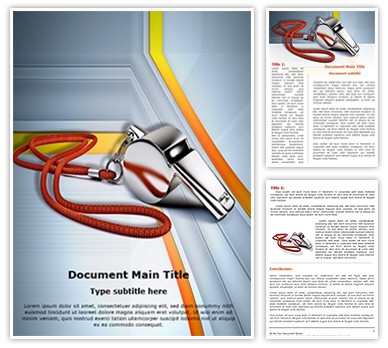 Metal whistle Editable Word Template