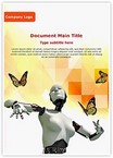 Robotic Science and butterflies Editable Template