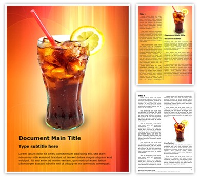 Coca Cola Editable Word Template