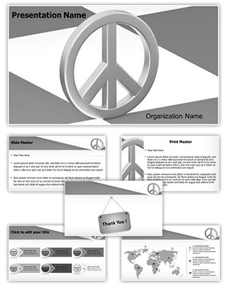 Peace Love Symbol Editable PowerPoint Template