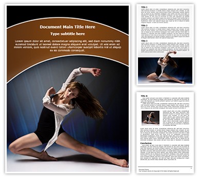 Female Jazz Dancer Editable Word Template