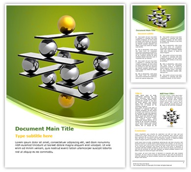 Spheres Balancing Editable Word Template