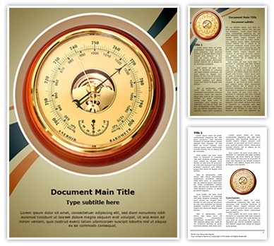 Atmosphere Aneroid Barometer Editable Word Template