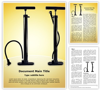 Bicycle Air Pump Editable Word Template