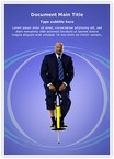 Businessman Pogo Stick Editable Template