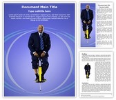 Businessman Pogo Stick Editable PowerPoint Template