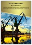 Shipyard Monumental Cranes Editable Template