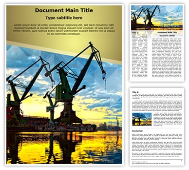 Shipyard Monumental Cranes Editable Word Template