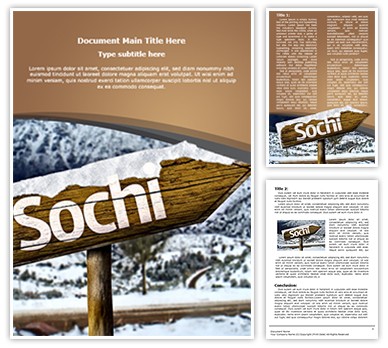 Sochi Russia Editable Word Template