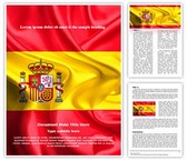 National Flag Spain Editable PowerPoint Template