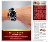 Fashion Accessory Wristwatch Editable PowerPoint Template