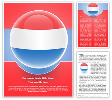 Netherlands Flag Icon Editable Word Template