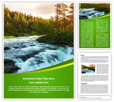 River Travel Destinations Editable Word Template