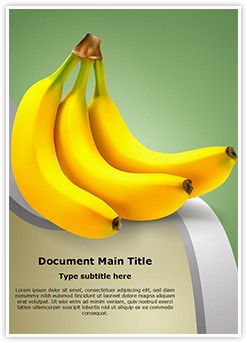 Food Ripe Bananas Editable Word Template