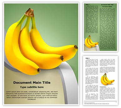 Food Ripe Bananas Editable Word Template