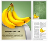 Food Ripe Bananas Editable PowerPoint Template