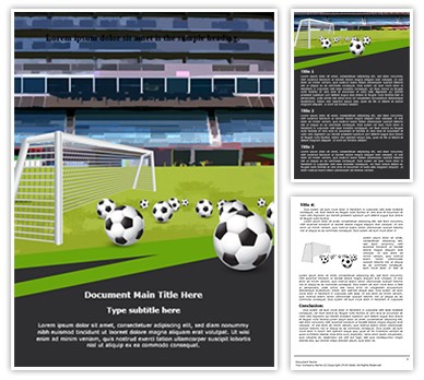 Goal Keeper Soccer Sports Editable Word Template