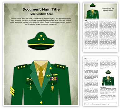 General Military Uniform Editable Word Template