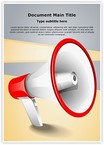 Advertisement Broadcasting Megaphone Editable Template