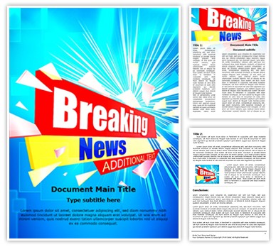 Journalism Breaking News Editable Word Template