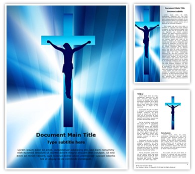 Jesus Cross Editable Word Template