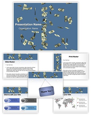 Money Rain Editable PowerPoint Template