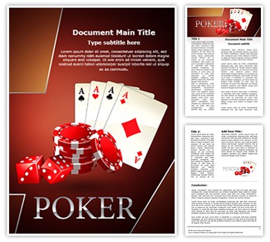Poker Dice Cards Editable Word Template