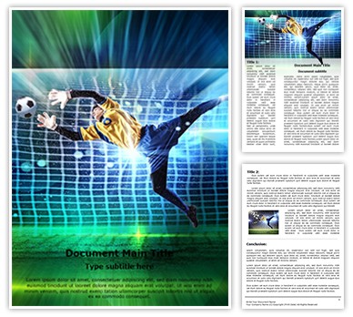 Soccer Goalkeeper Editable Word Template