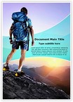 Tourist Hiking Adventure Sports Editable Template