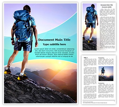 Tourist Hiking Adventure Sports Editable Word Template