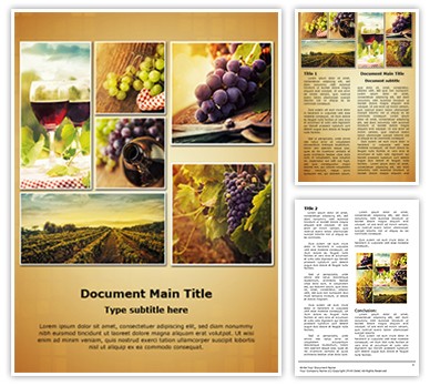 Wine Montage Editable Word Template