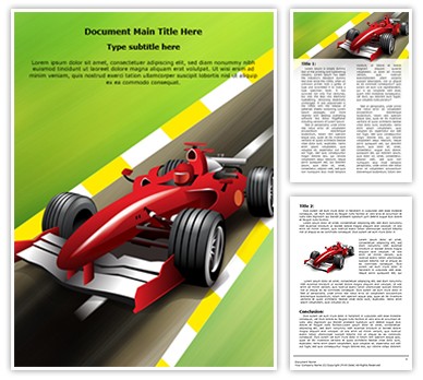 Formula 1 Grand Prix Editable Word Template