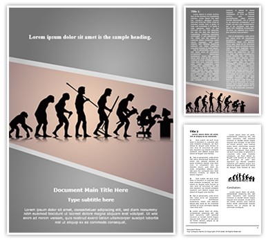 Human Evolution Editable Word Template