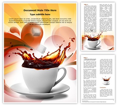 Sugar And Coffee Editable Word Template