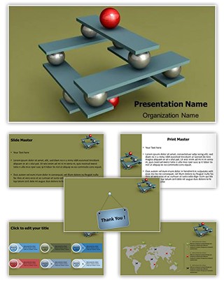 Balancing Spheres Editable PowerPoint Template