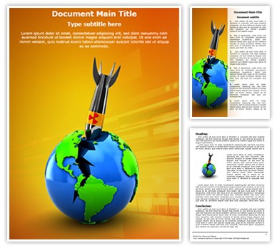 Globe Nuclear Threat Editable Word Template