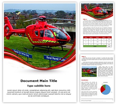 Medical Services Air Ambulance Editable Word Template